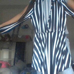 black and white dress